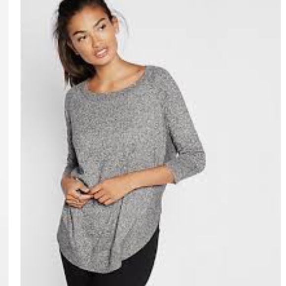 Express Marled Extreme Circle Hem Tunic 